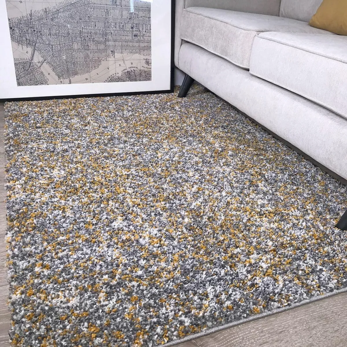Murano Mottled Speckled Mixed Tonal Design Ochre - Image 1