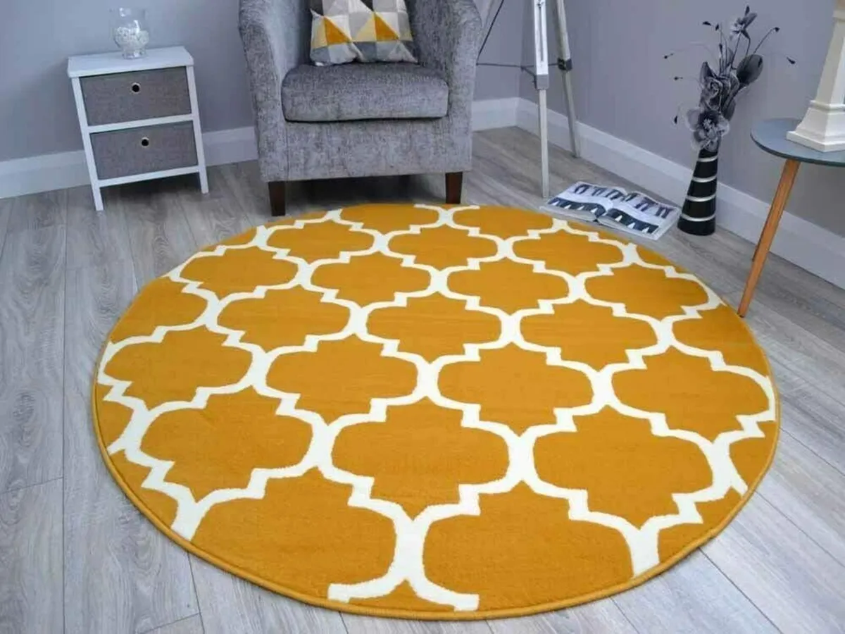 Small Medium Large Ochre Mustard Round Circle