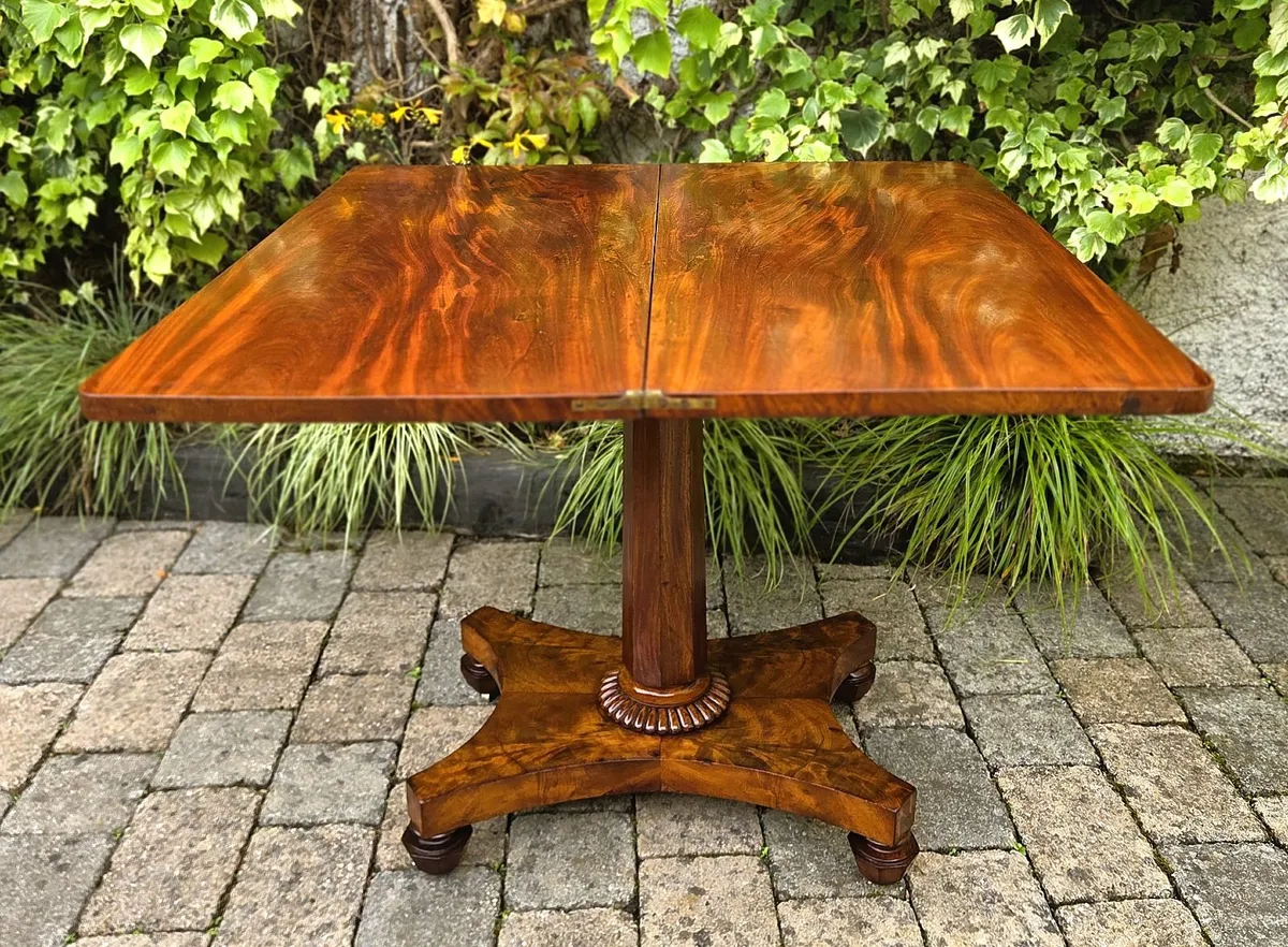 Victorian Walnut Tea Table- Circa 1870 - Image 3