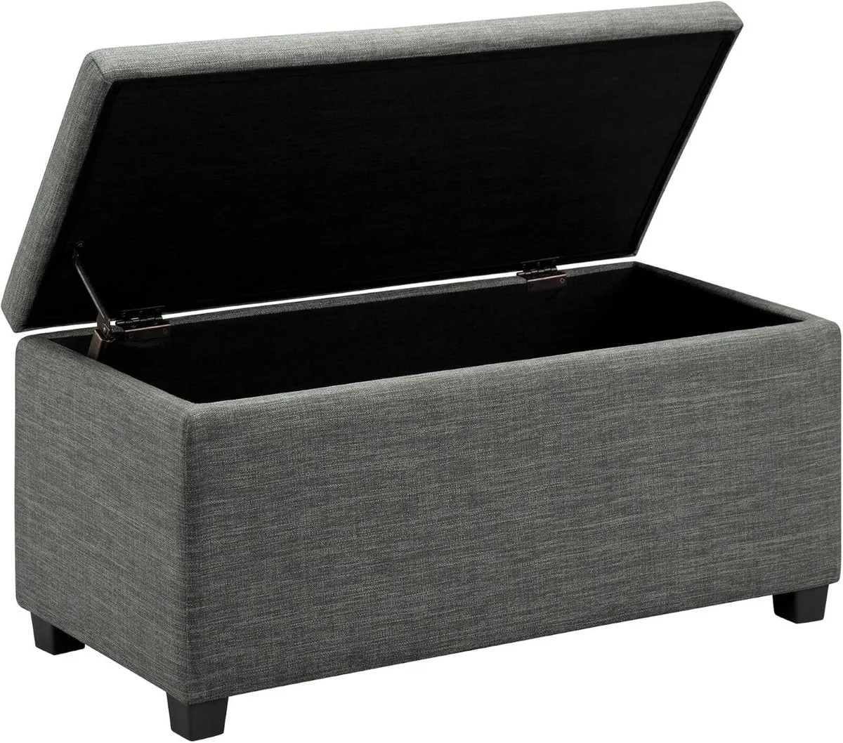 Upholstered Rectangular Ottoman Polyester Storage - Image 1