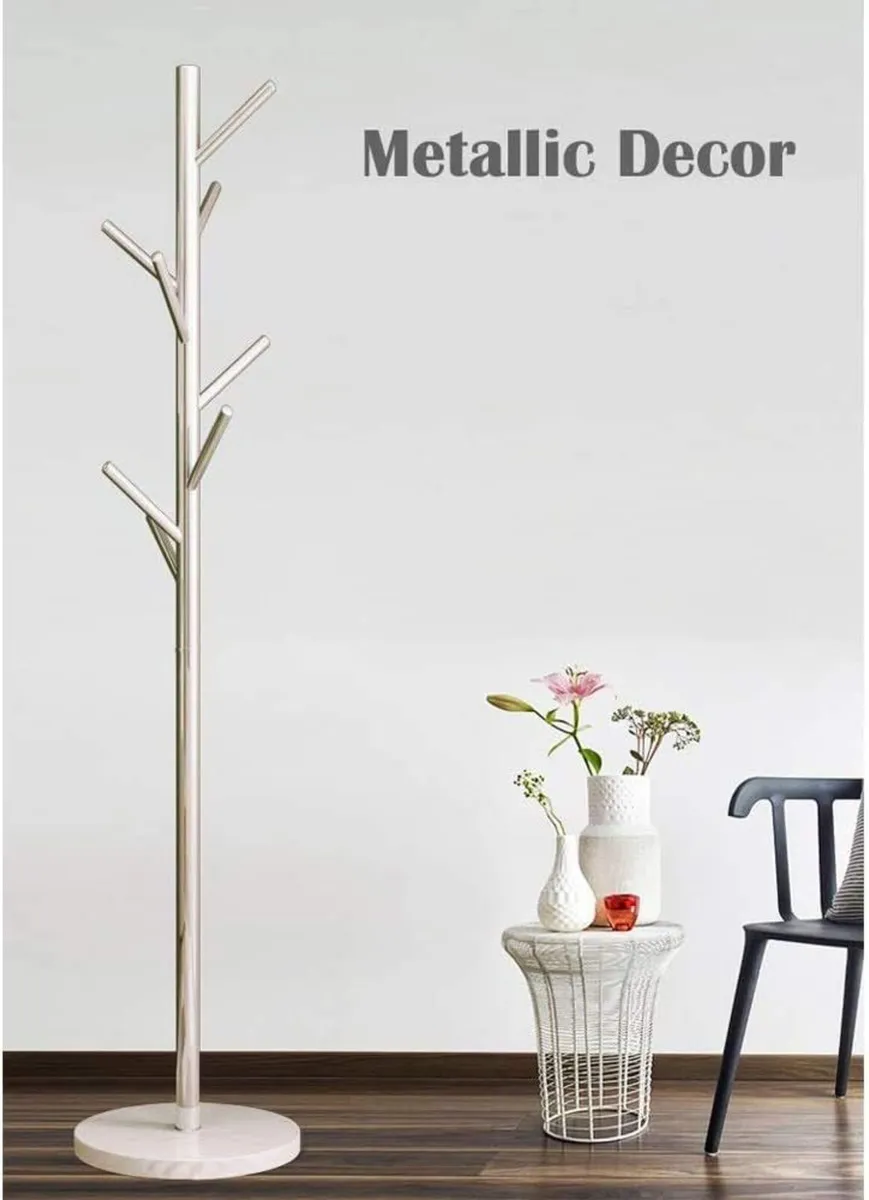 Coat Rack Stand Super Sturdy Metal Tree Clothes - Image 2