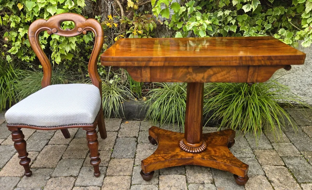 Victorian Walnut Tea Table- Circa 1870 - Image 4