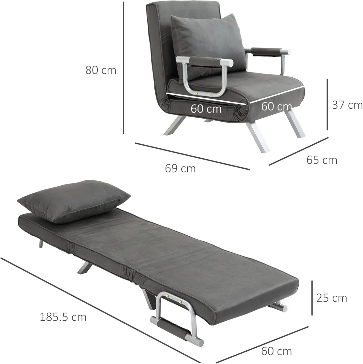 Chair Bed Click Clack Convertible Settee - Image 3