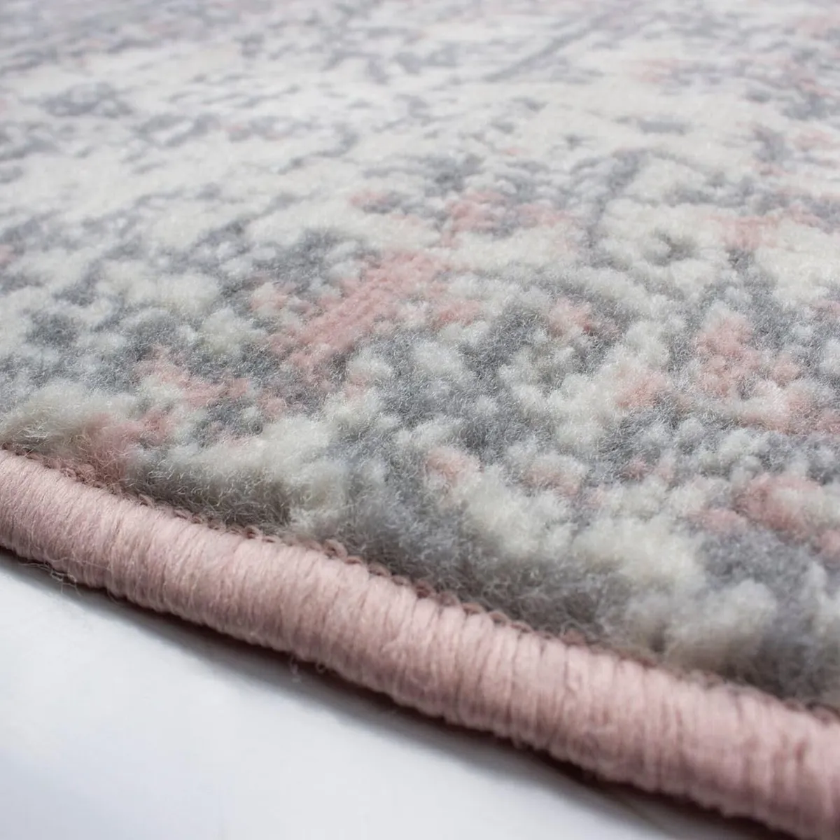 Blush Distressed Traditional Rug Affordable - Image 3