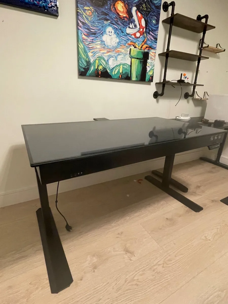 LIAN LI DK-05FX BLACK ALUMINUM/STEEL DESK COMPUTER - Image 1