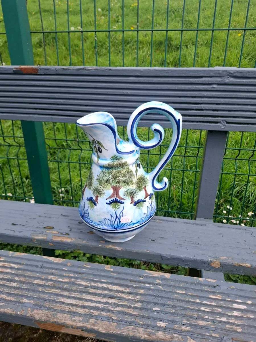 Tall blue washing pitcher postage possible - Image 1