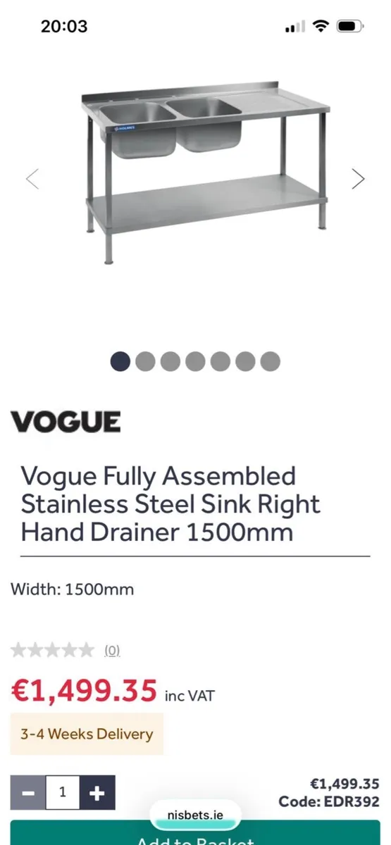 Vogue double catering sink - Image 4