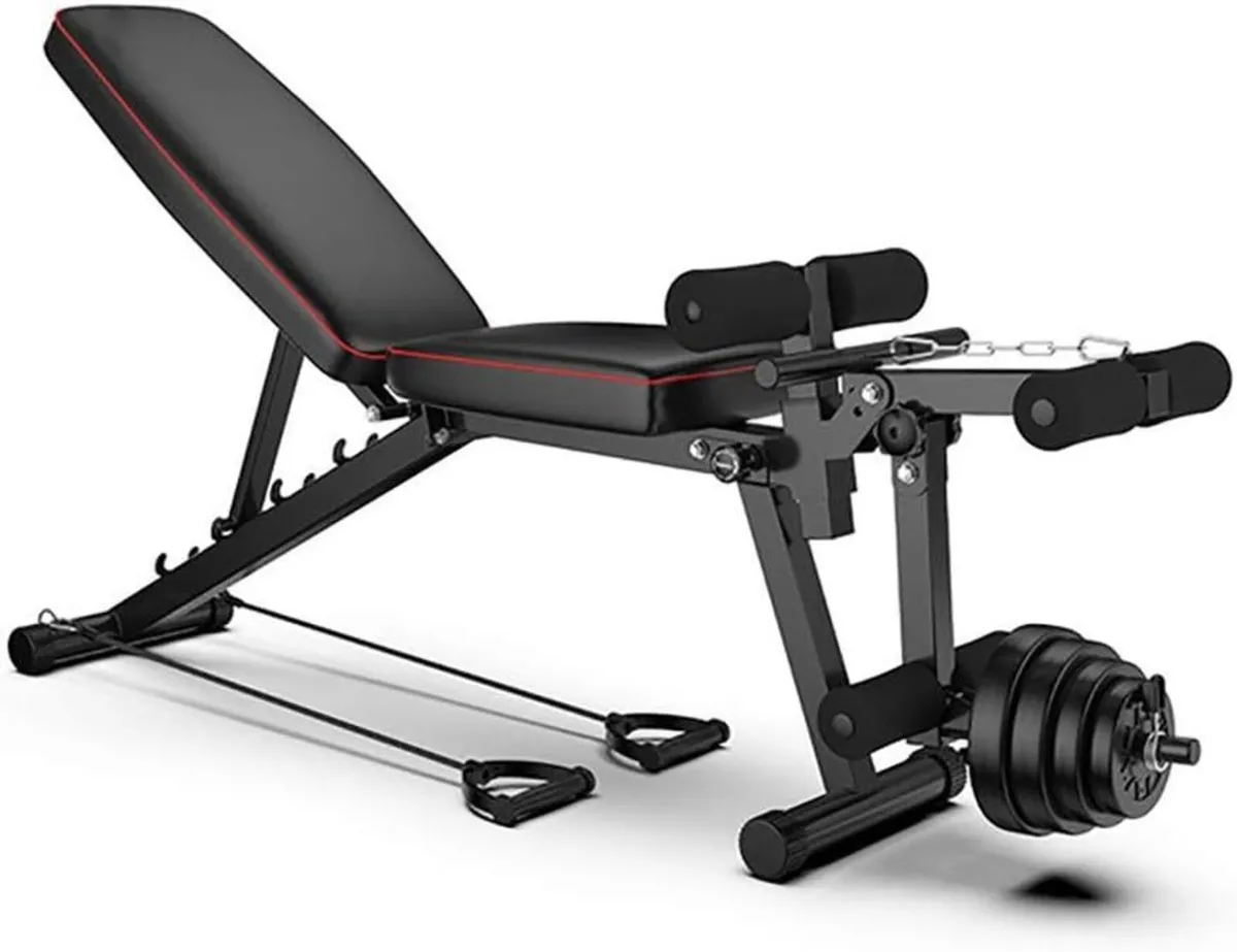 Foldable Multi-Purpose Bench Home Gym Adjustable - Image 1
