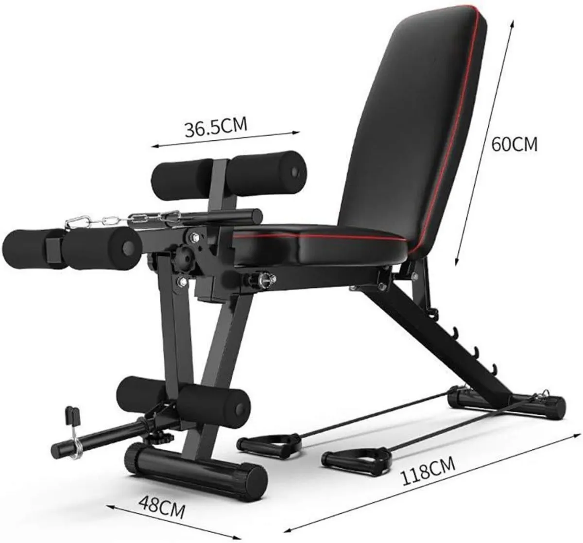 Foldable Multi-Purpose Bench Home Gym Adjustable - Image 2