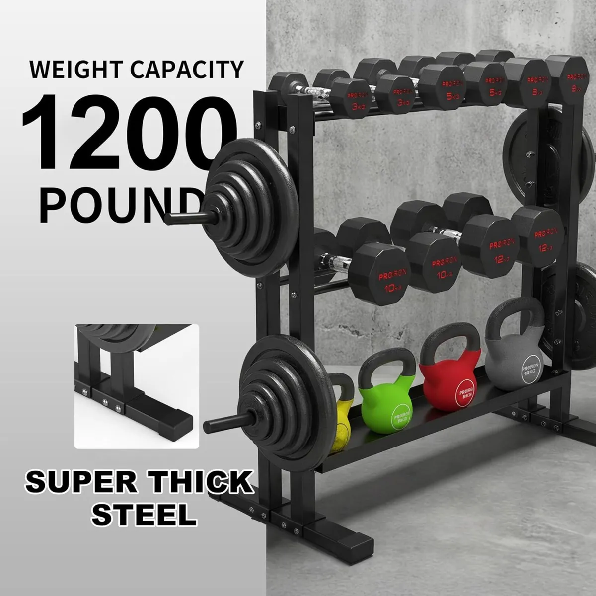 Heavy Duty All-In-One Weight Rack Dumbbell - Image 2