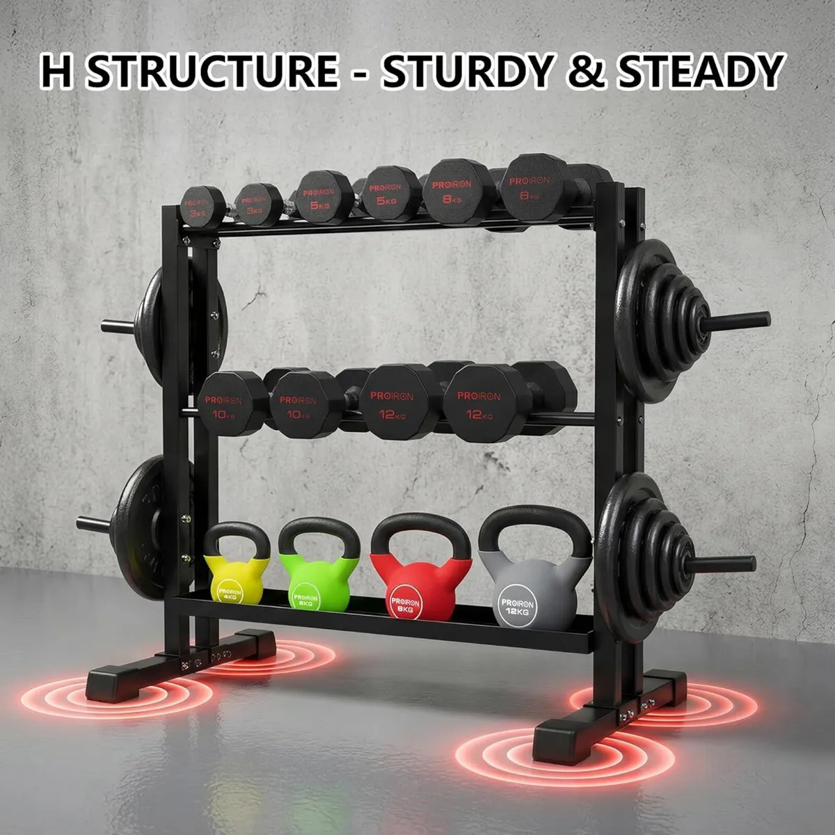 Heavy Duty All-In-One Weight Rack Dumbbell - Image 3