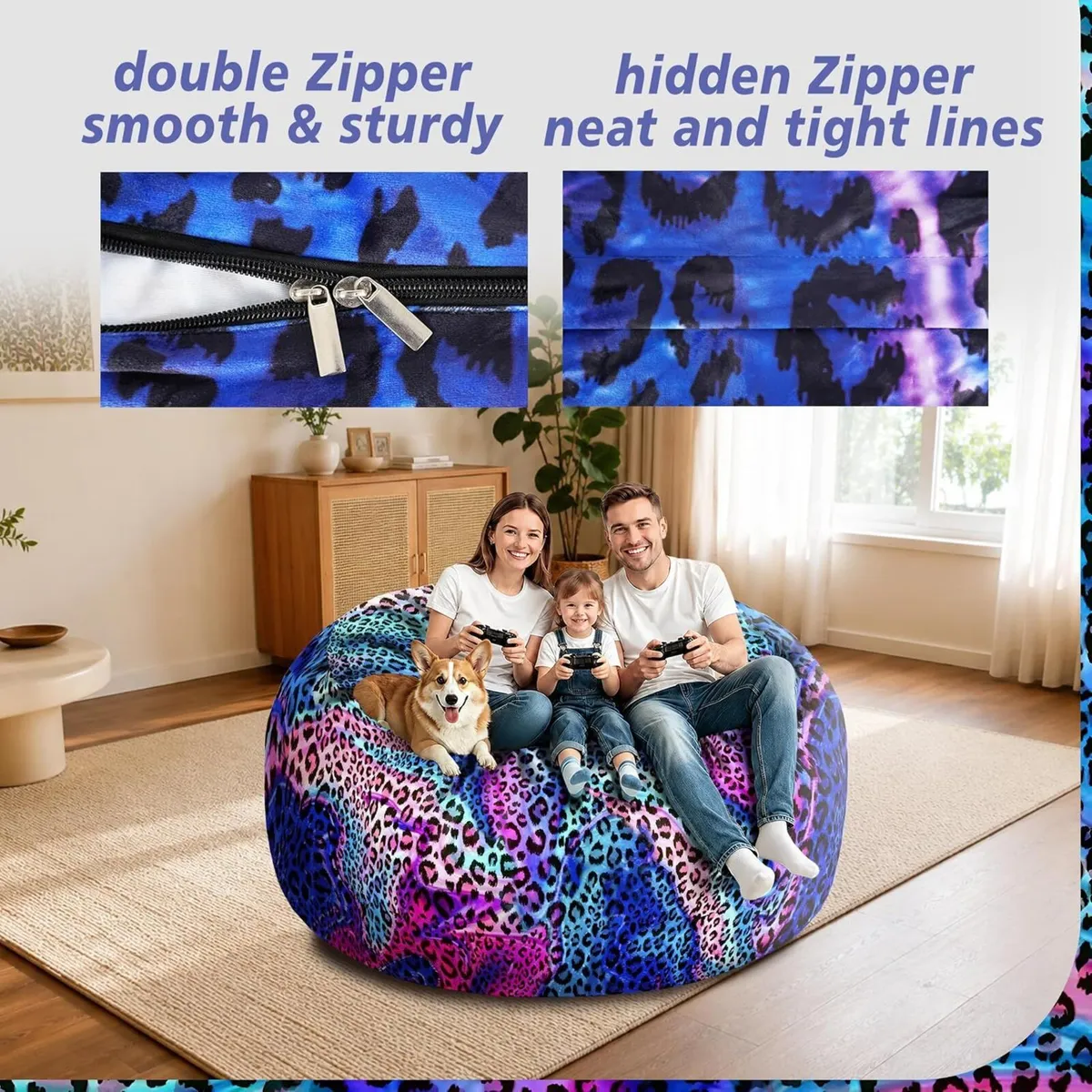 Giant Bean Bag Chairs for Adults Soft Fluffy - Image 4