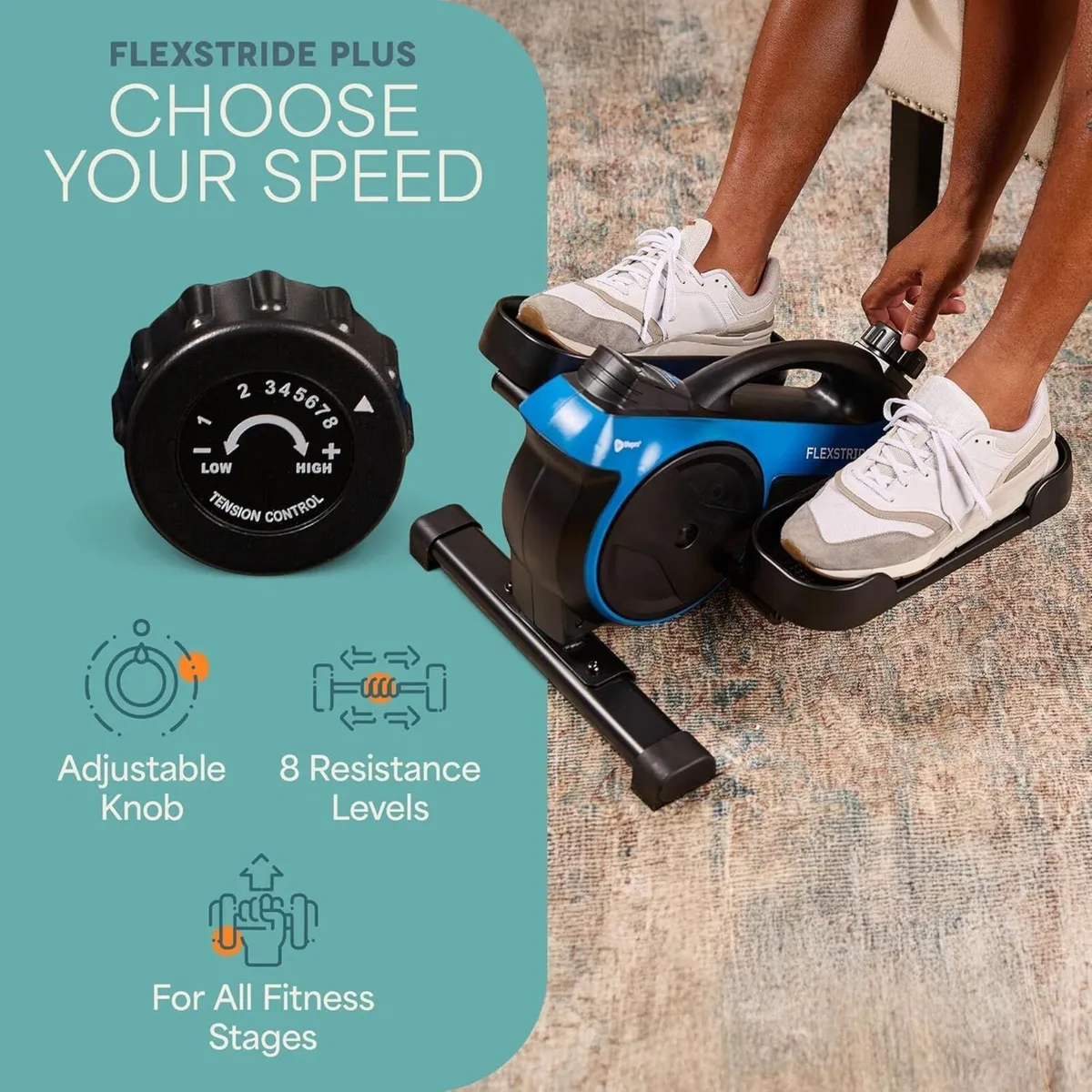 Flexstride Under Desk Pedal Exerciser Bluetooth 8 - Image 3