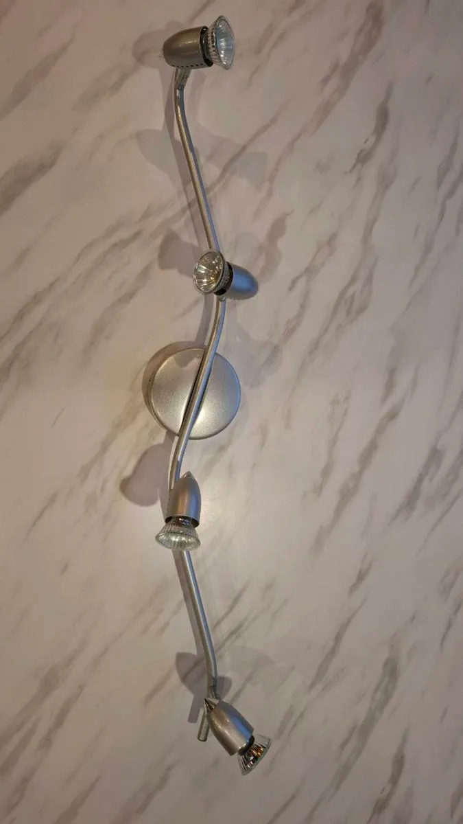 4 x GU10 light fitting. Silver grey - Image 1