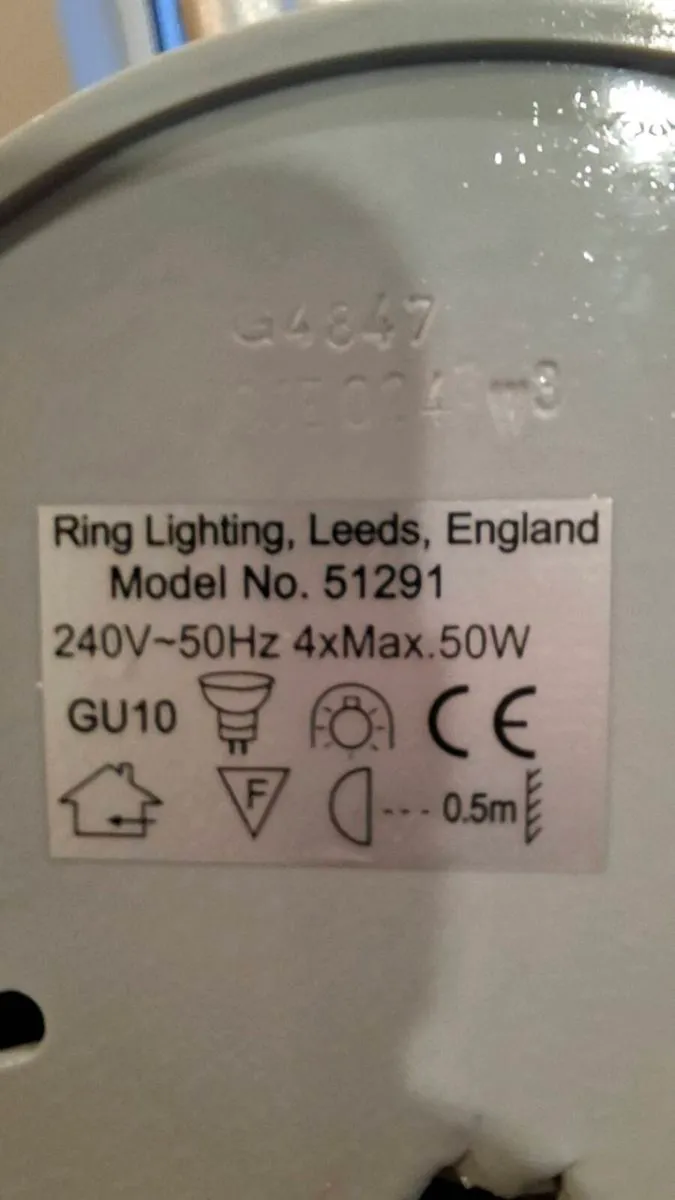 4 x GU10 light fitting. Silver grey - Image 4