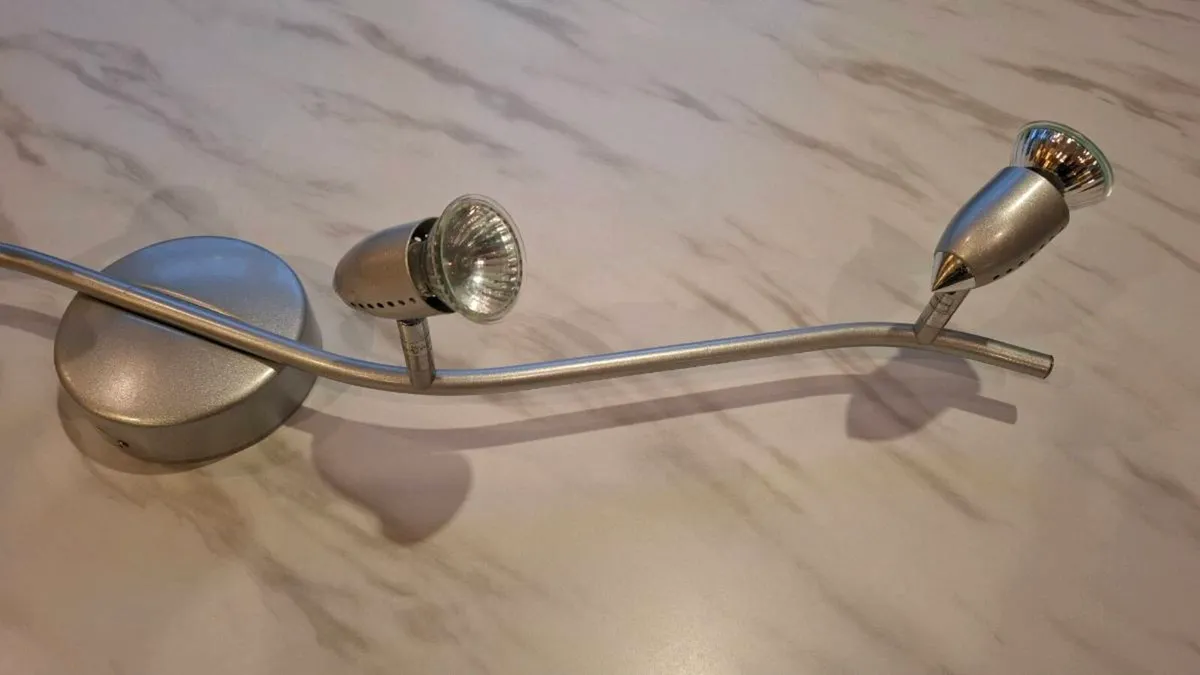 4 x GU10 light fitting. Silver grey - Image 2