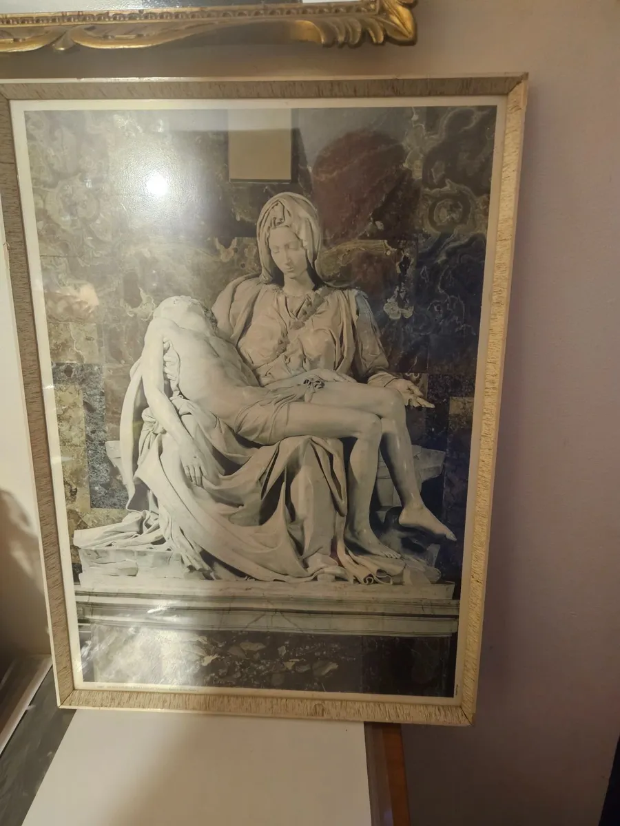 Vintage Michelangelo Picture Print Pietà - Image 1