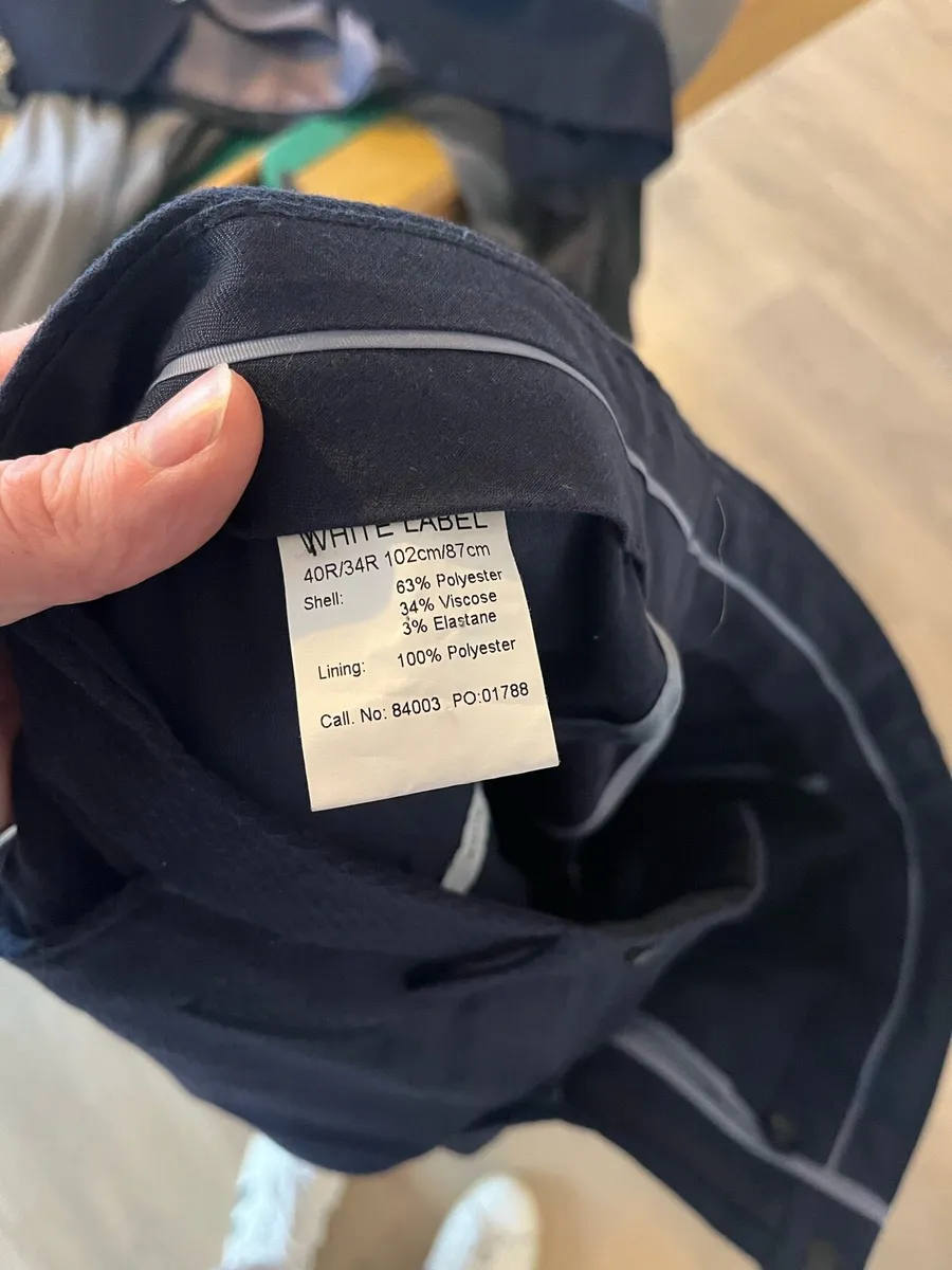 Full three piece Navy suit - Image 4
