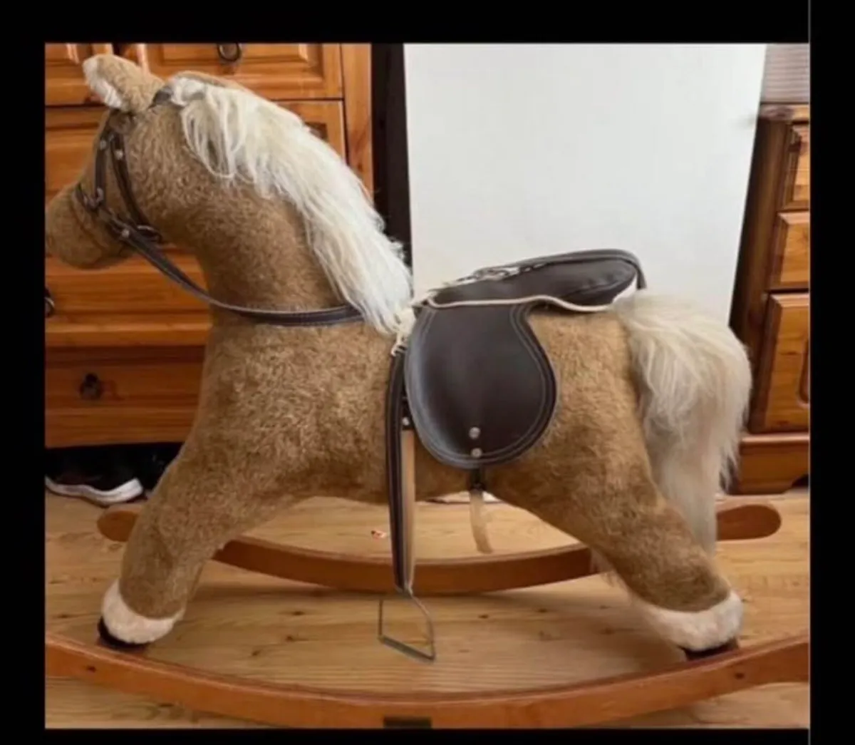 Vintage Plush Rocking Horse-Mamas & Pappas - Image 1