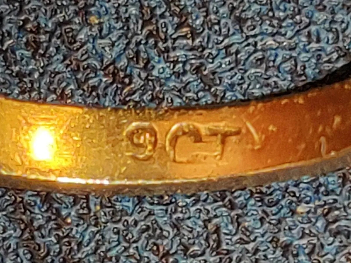 RARE TUDUR AMBER, 9CT Gold Vintage Signet Ring ! - Image 2