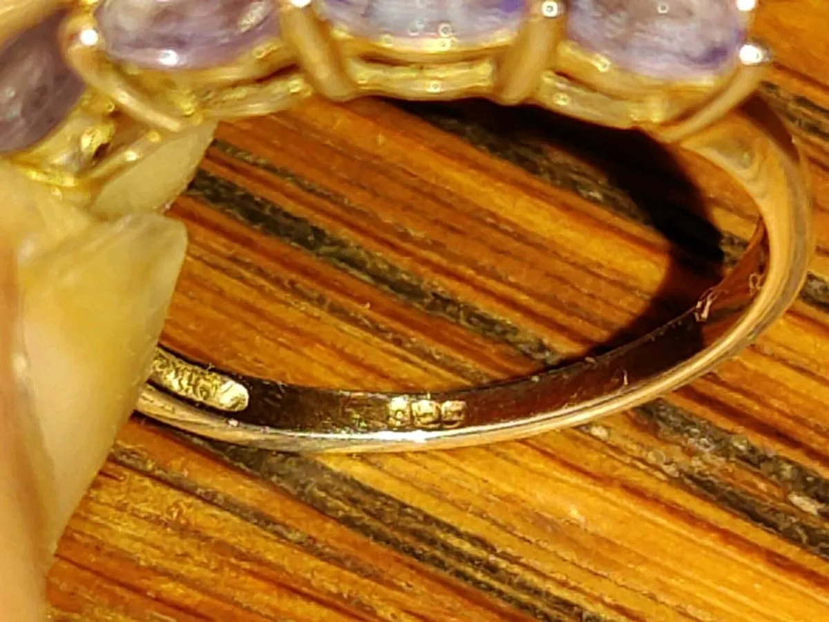 CHUNKY TANZANITES 925 Silver New Ladies Dress Ring - Image 3