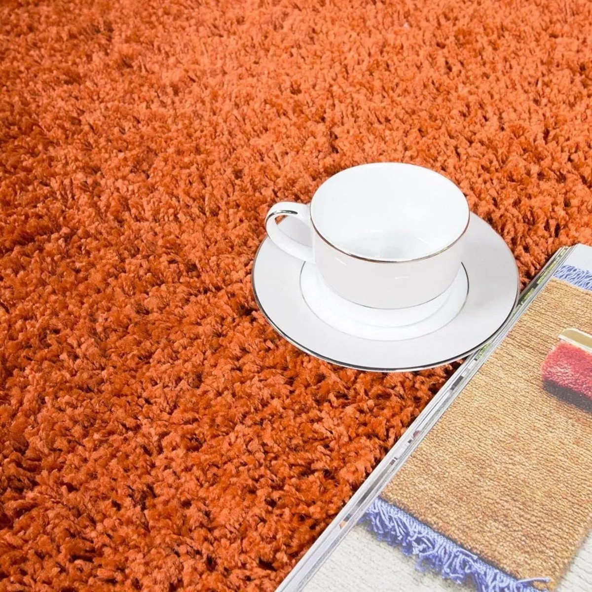 Terracotta Easy Clean Durable Super Soft Shaggy - Image 2