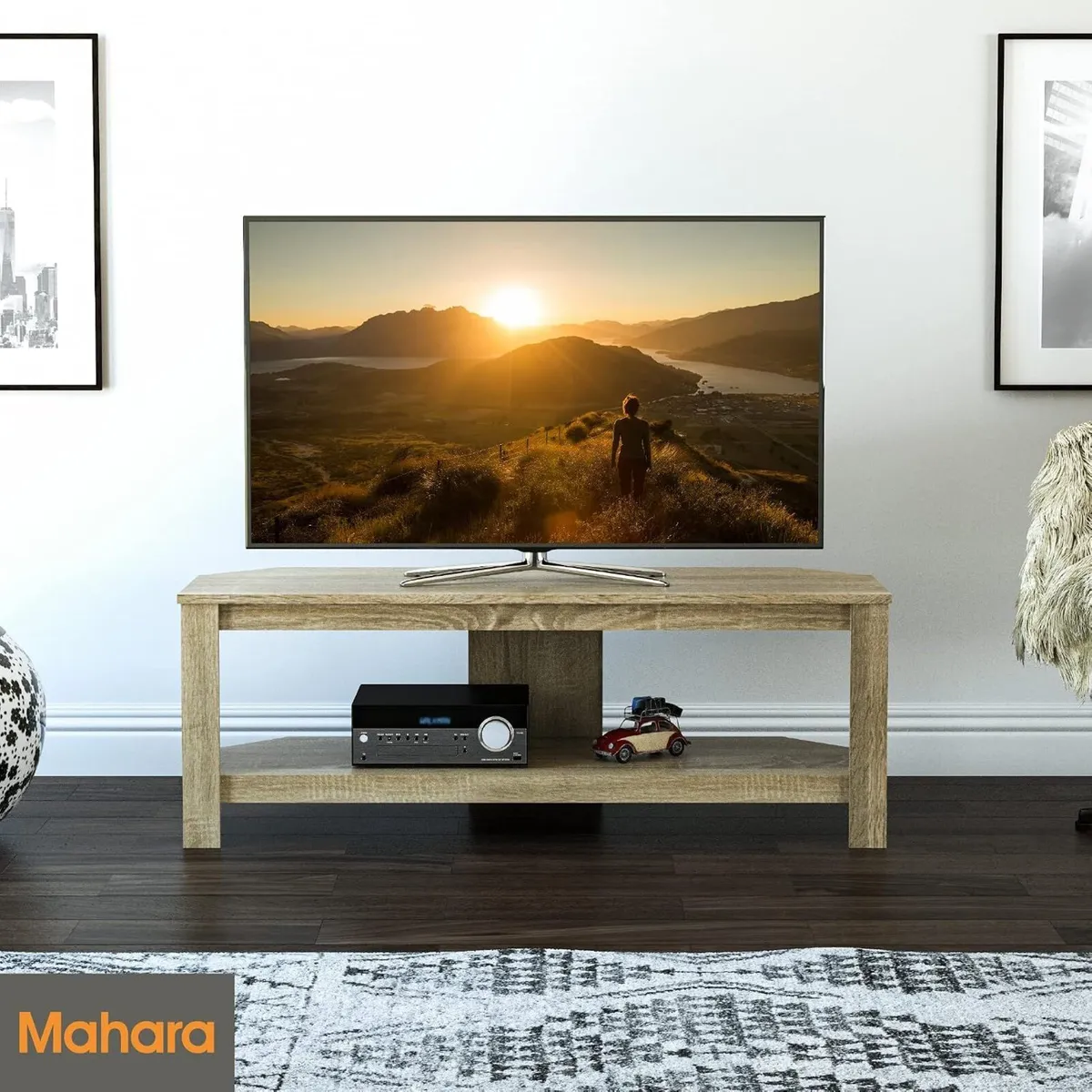 Corner TV Stand Oak Effect Unit for Up - Image 2