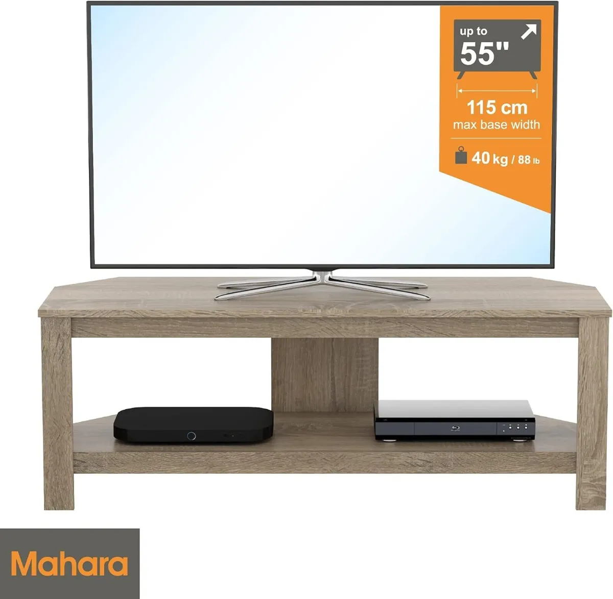 Corner TV Stand Oak Effect Unit for Up - Image 3