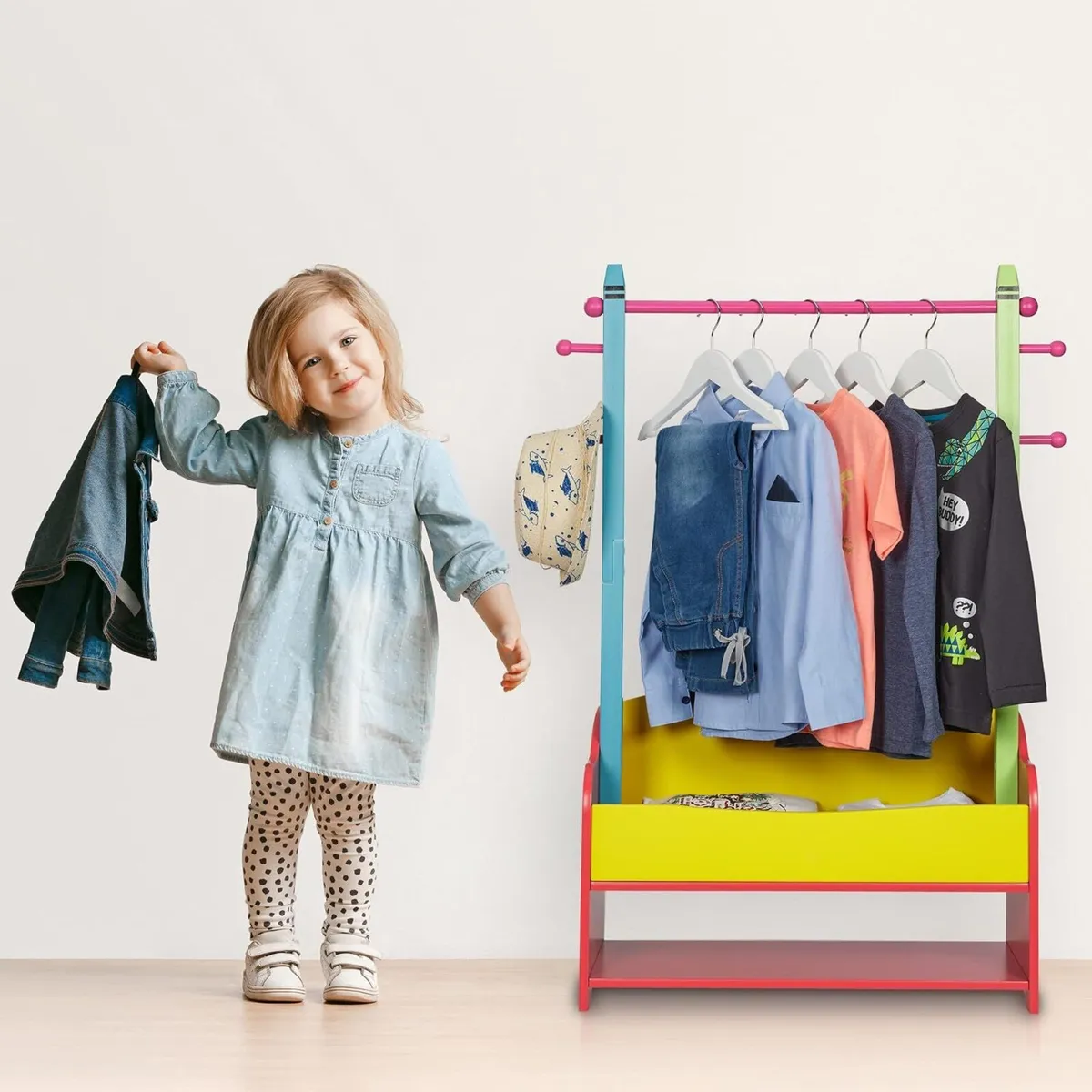 Children's Clothes Rack Coat Rail Kids' Room 4 - Image 3