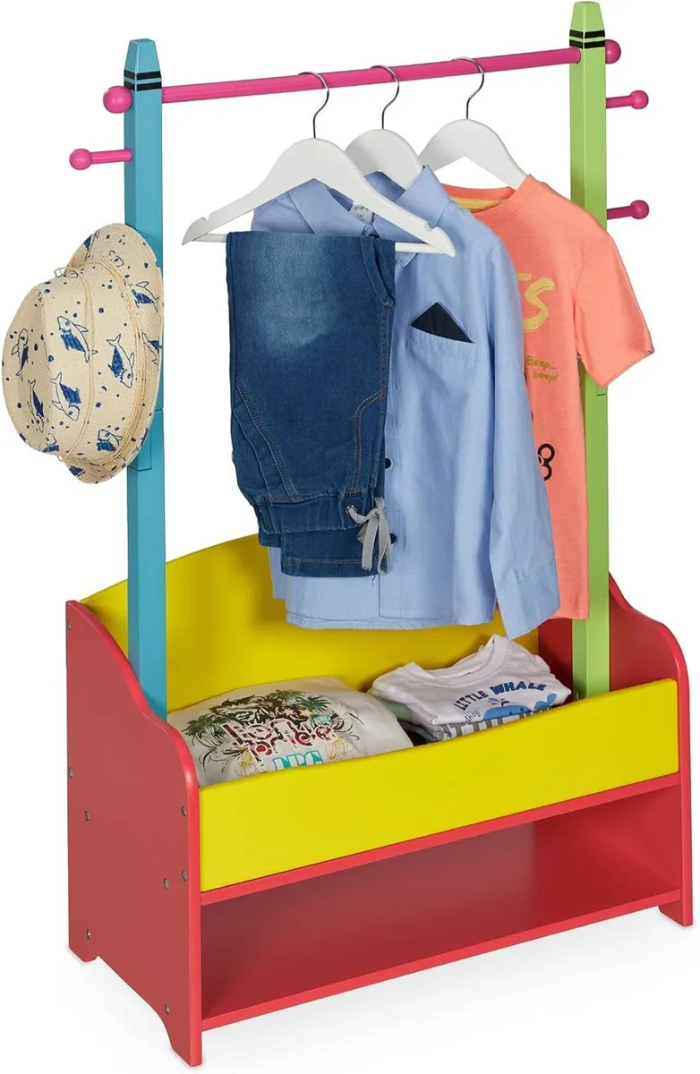 Children's Clothes Rack Coat Rail Kids' Room 4 - Image 1