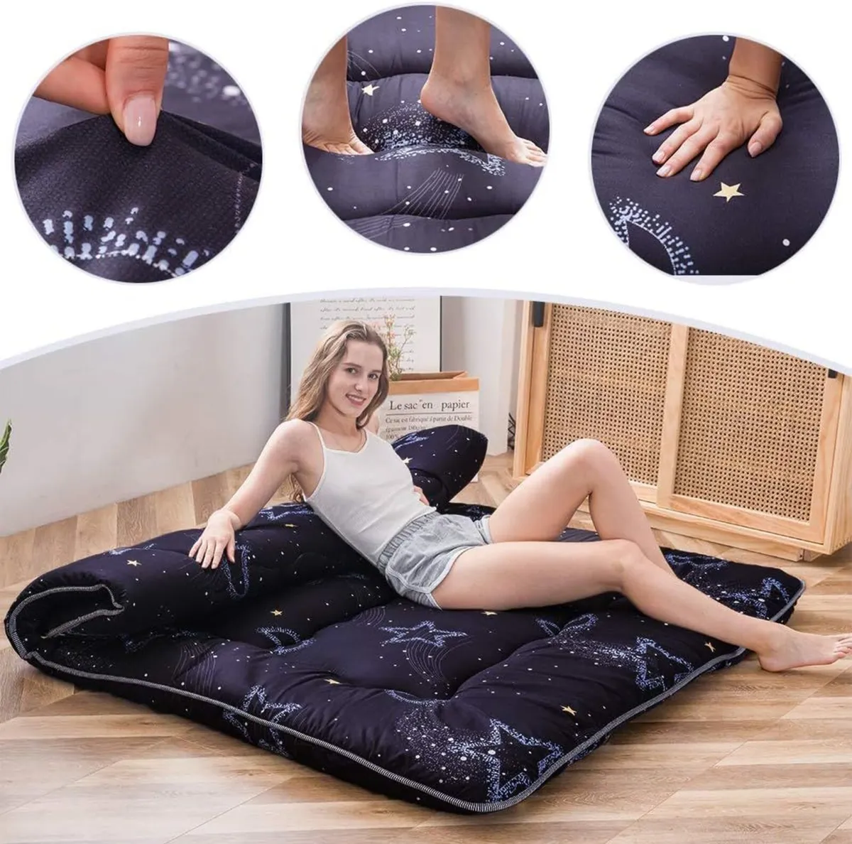 Floor Mattress Futon Thicken Tatami Mat Sleeping - Image 3