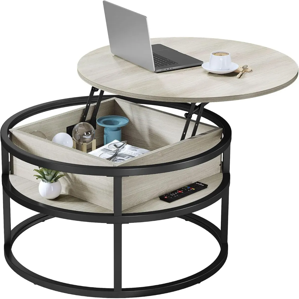 Round Lift Top Coffee Table Tables for Living - Image 1