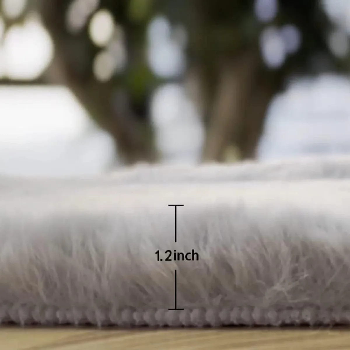 Faux Fur Rug Ft Rectangle Plush Washable - Image 2