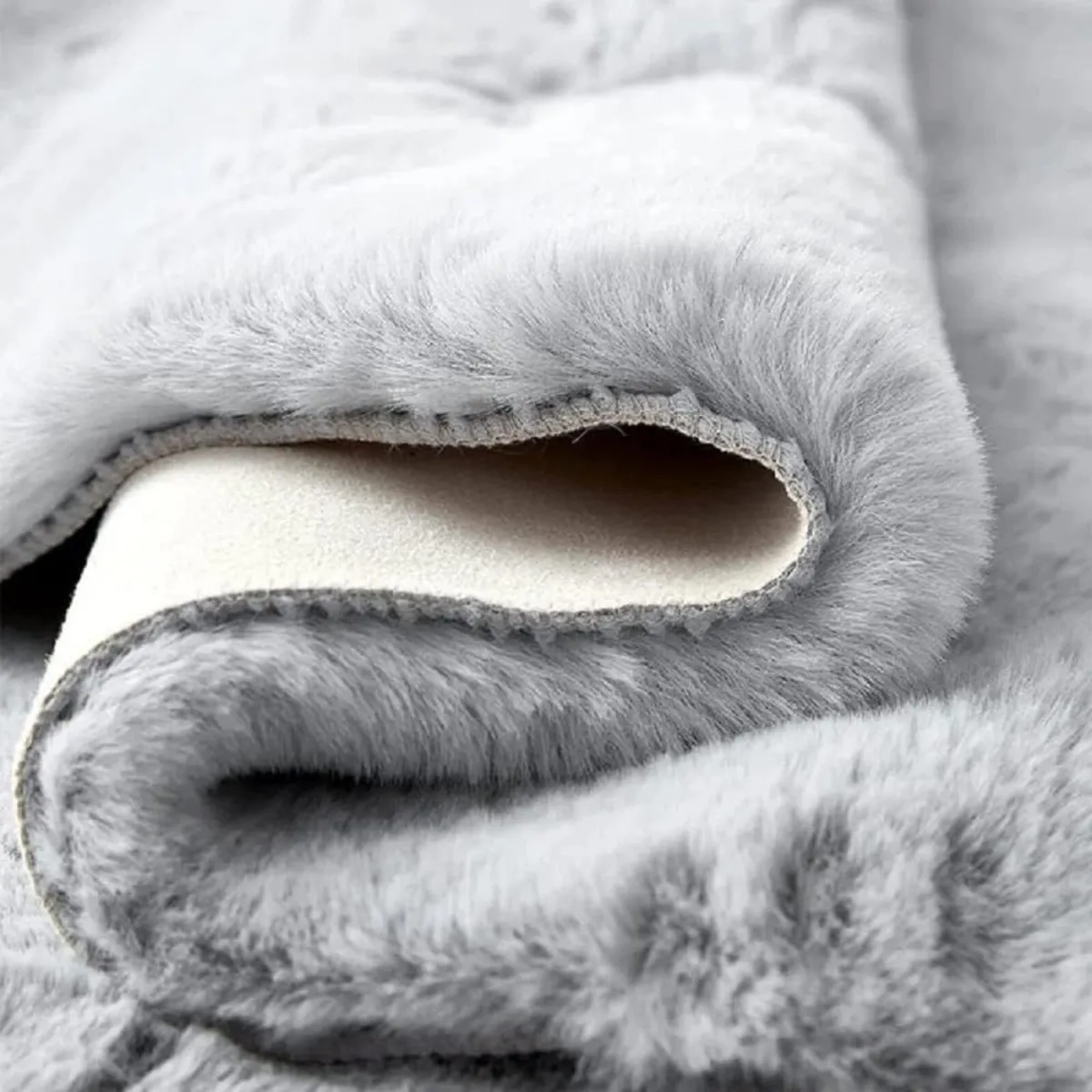Faux Fur Rug Ft Rectangle Plush Washable - Image 4