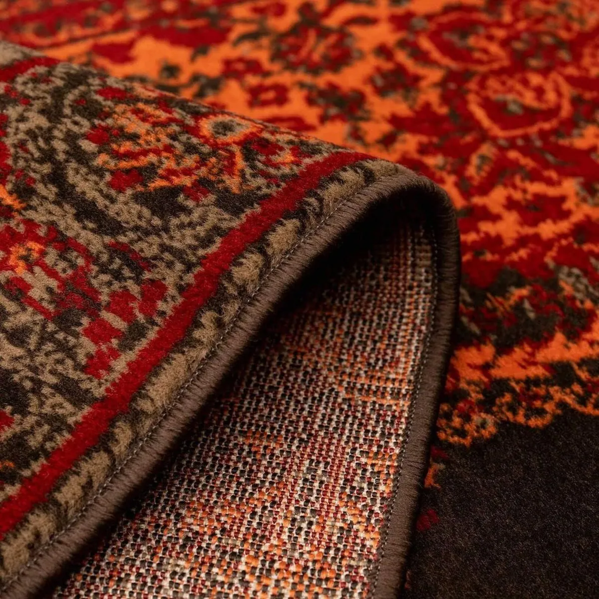 Classic Paisley Print Area Rug Traditional Floral - Image 4