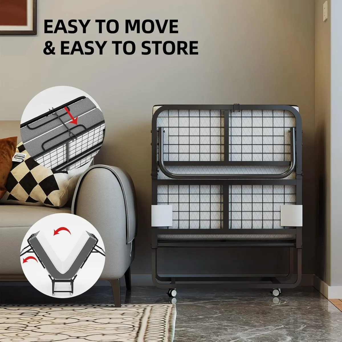 Folding Bed with Mattress Guest Z Portable - Image 4