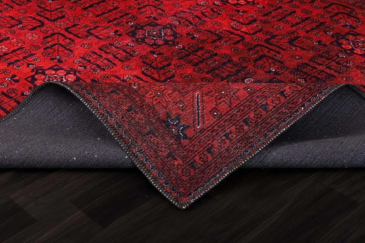 Washable Rug Non-Slip Soft Low Pile Carpet Vintage - Image 4