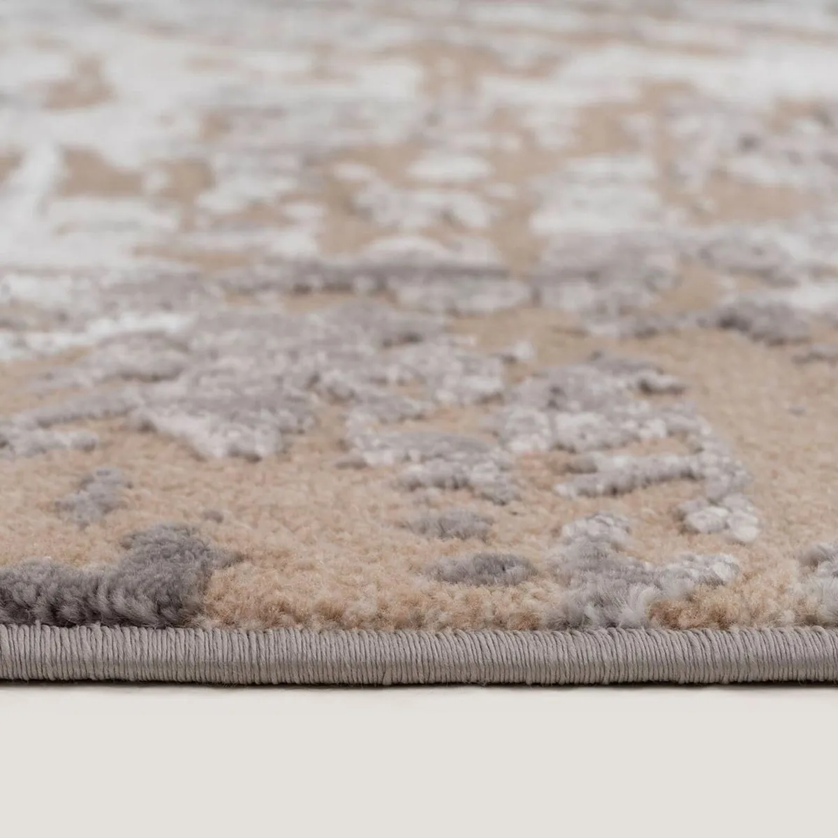 Luxury Greige Art Deco Hallway Runner Rug Neutral - Image 2
