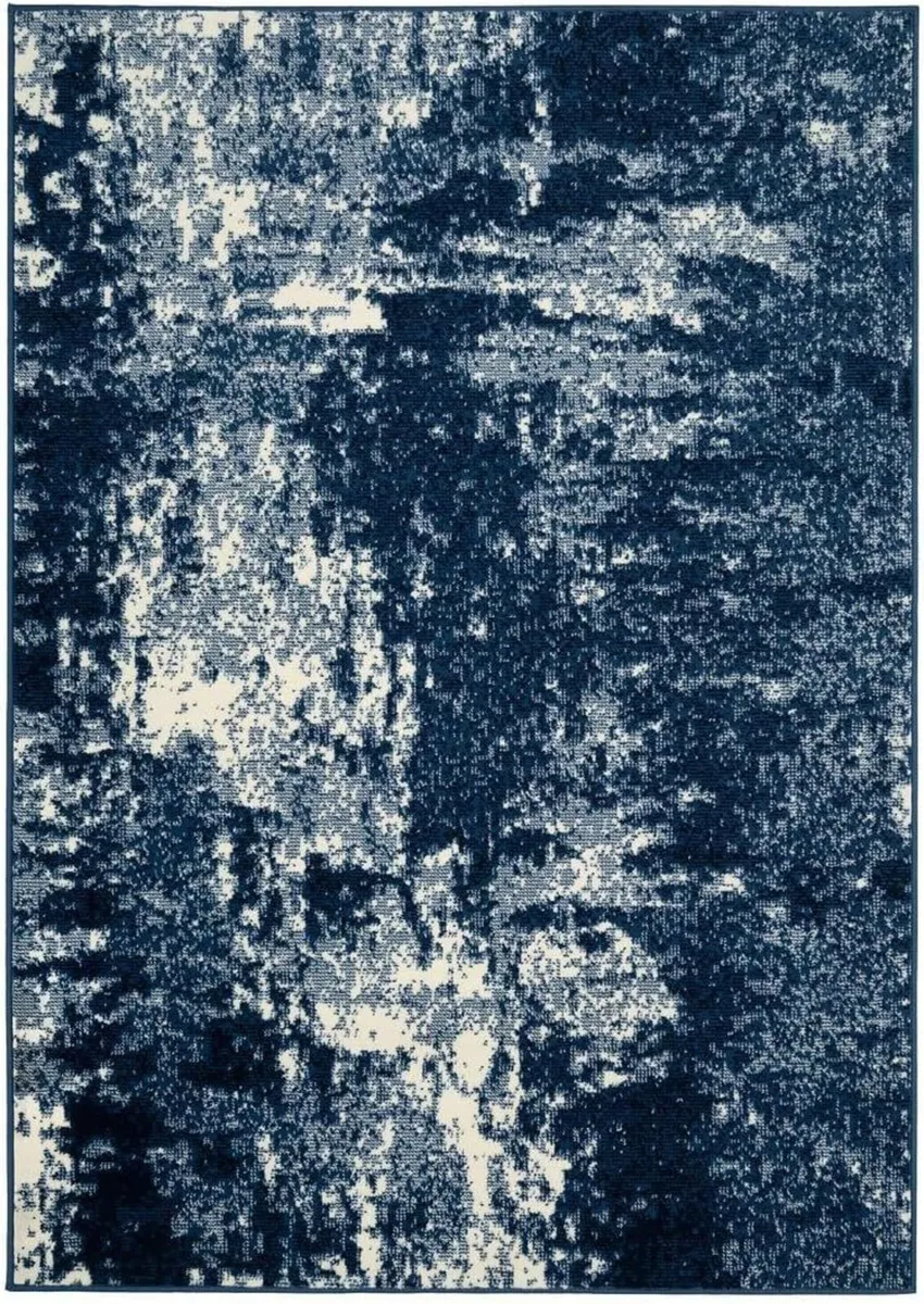 Modern Abstract Living Room Area Rug Painterly - Image 1