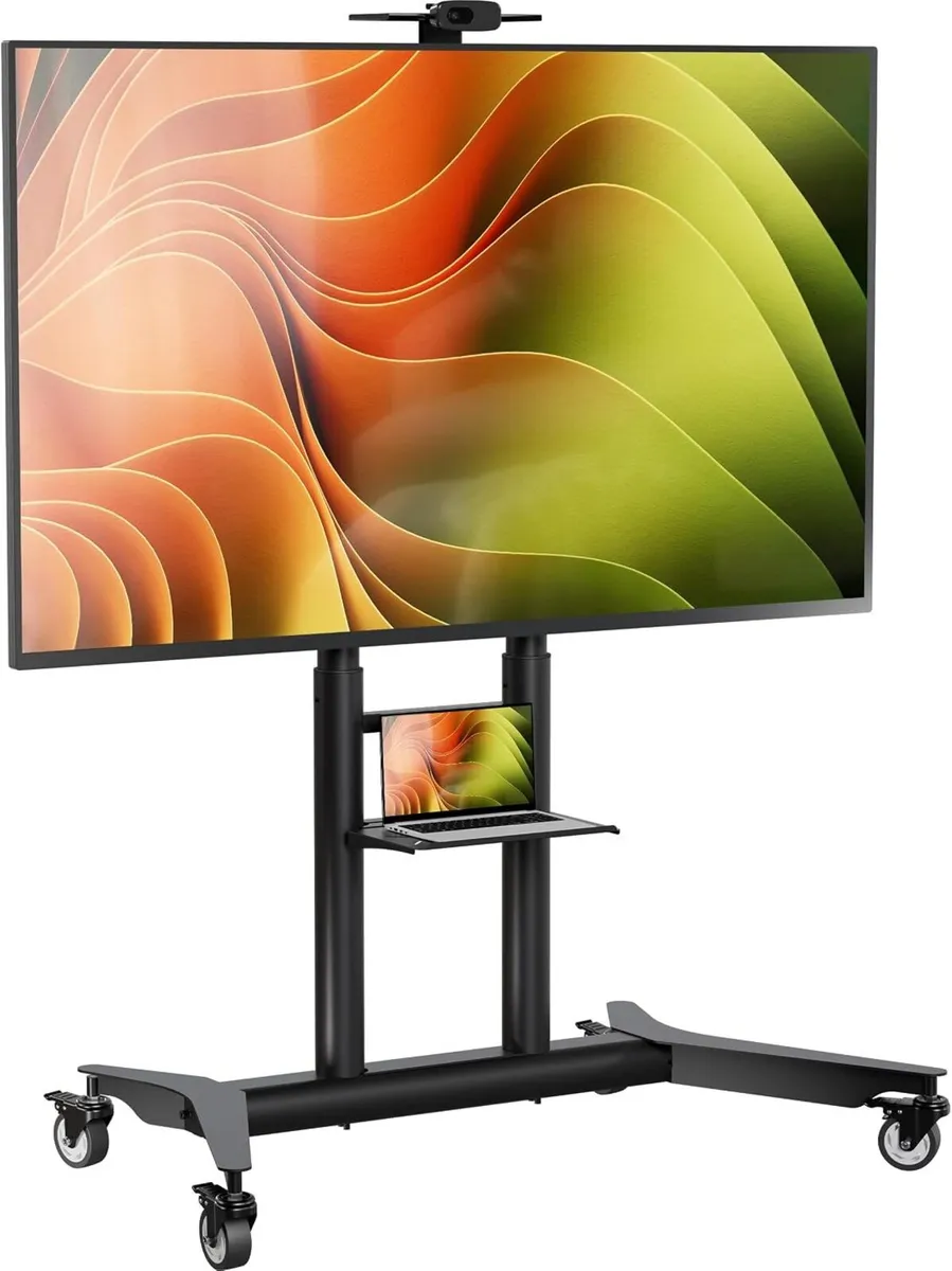 Mobile TV Stand on Wheels for 55-90 Inch - Image 1