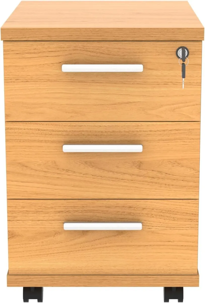 Essentials Heavy Duty 2 Drawer Mobile Pedestal A4 - Image 3