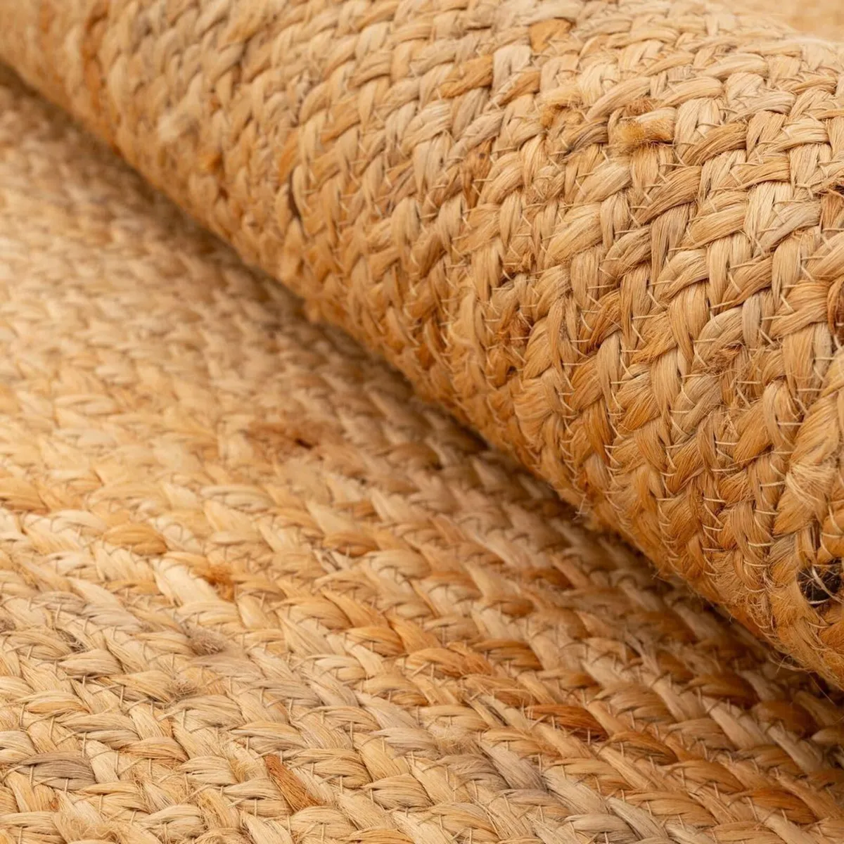 Jute Rug Natural Rustic Golden Rectangular Scandi - Image 4