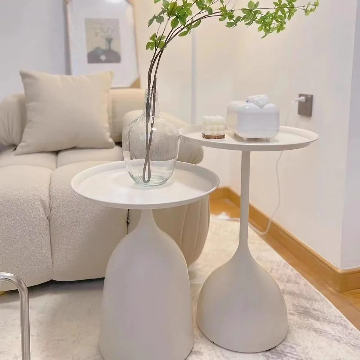 Side Tables Modern Round Accent Small Bedside End - Image 4