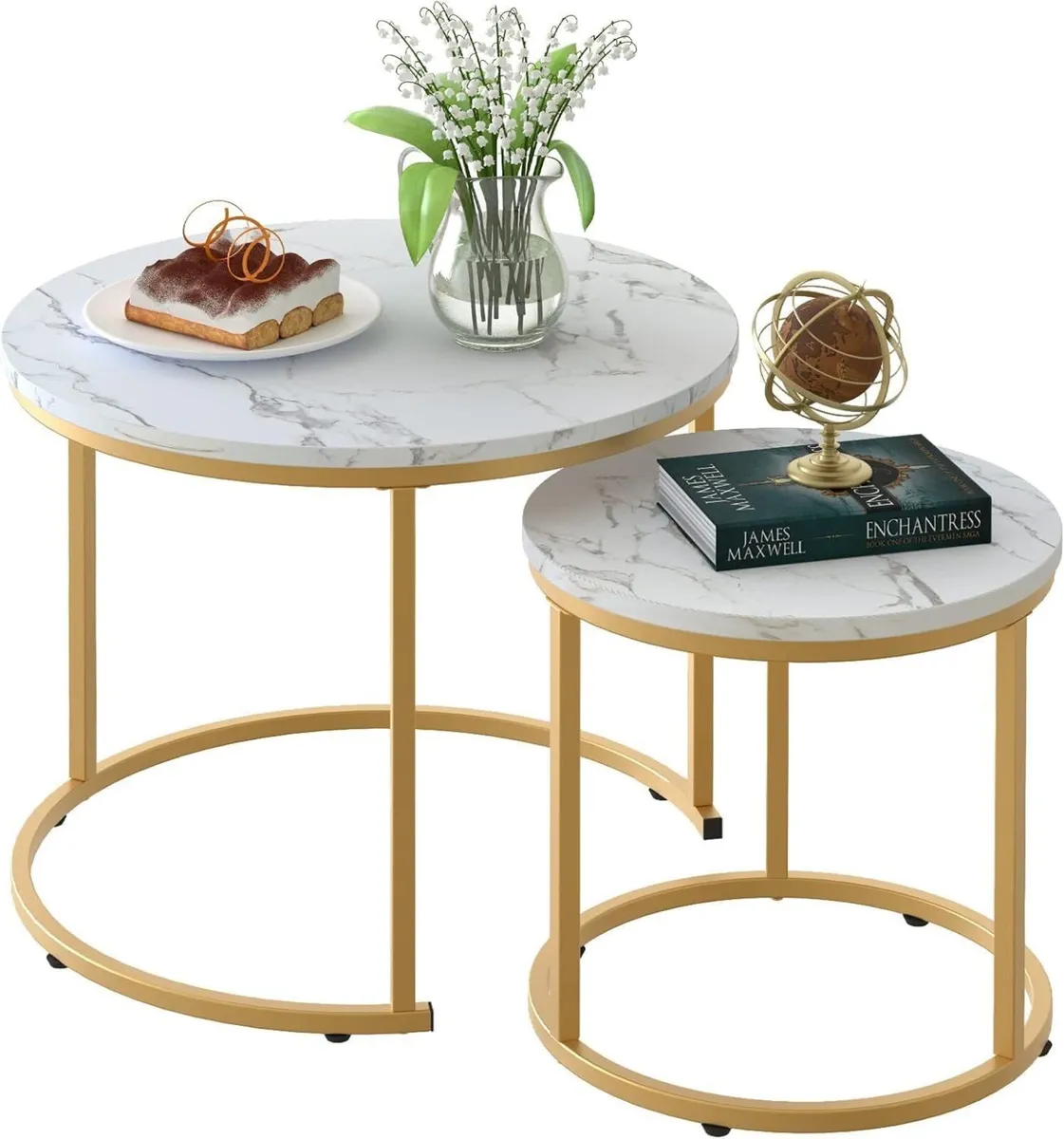 Round Coffee Tables End Table Nesting Side (Set - Image 1