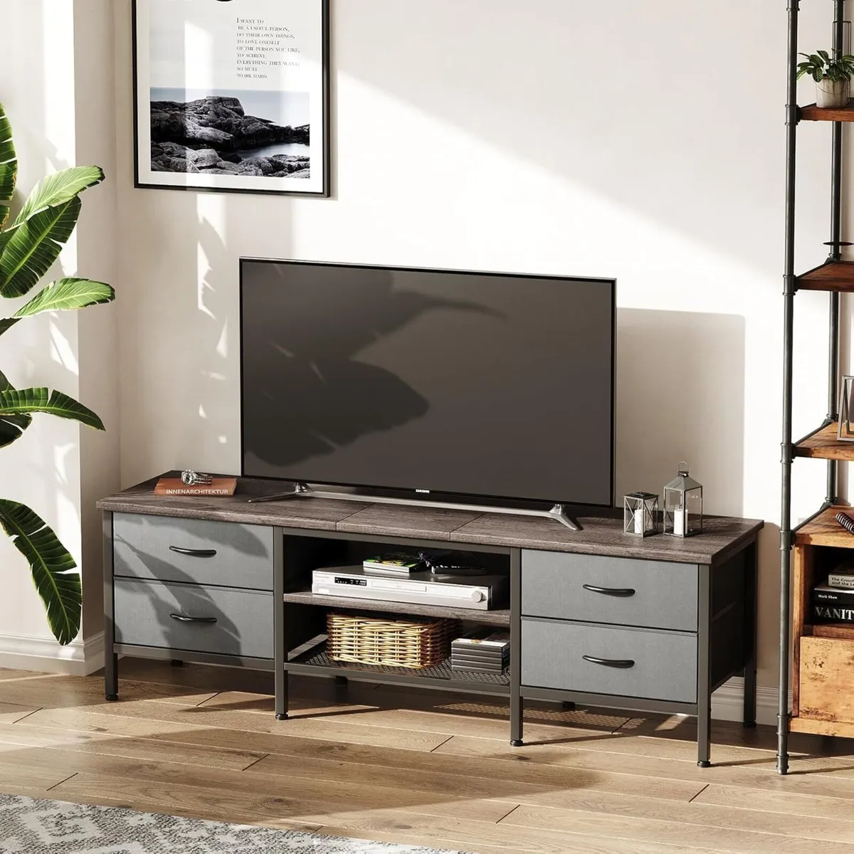 TV Stand with Storage Console Table 63 Inch - Image 2