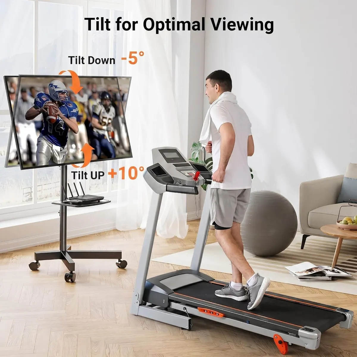Mobile TV Stand on Wheels for 23 - Image 4