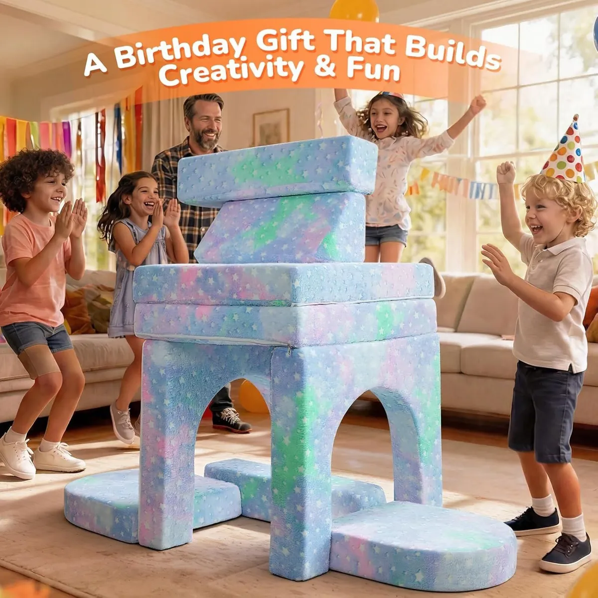 10-Piece Kids Play Sofa Modular Glow Couch - Image 2