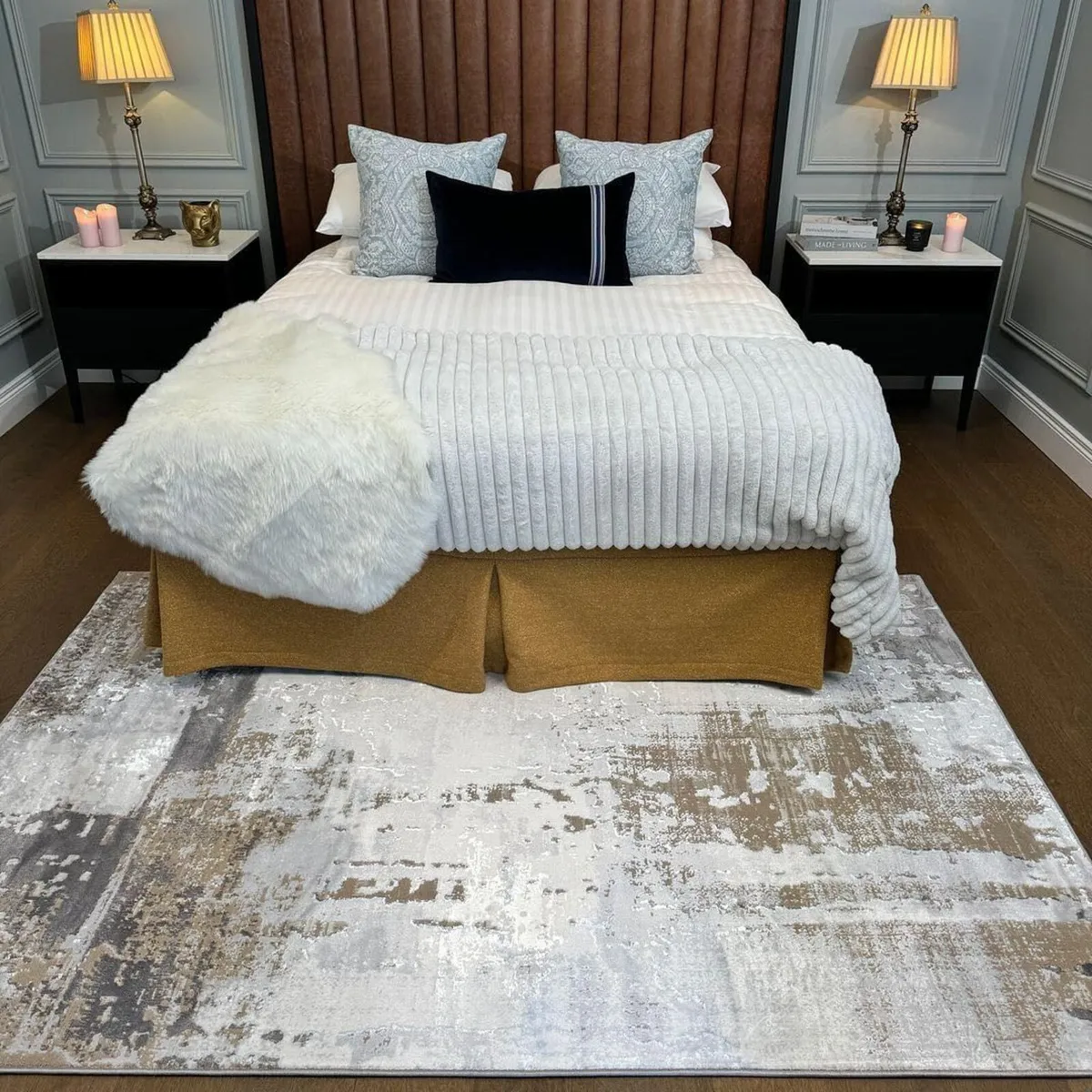 Rug Modern Abstract Textured Ombre Transitional - Image 1