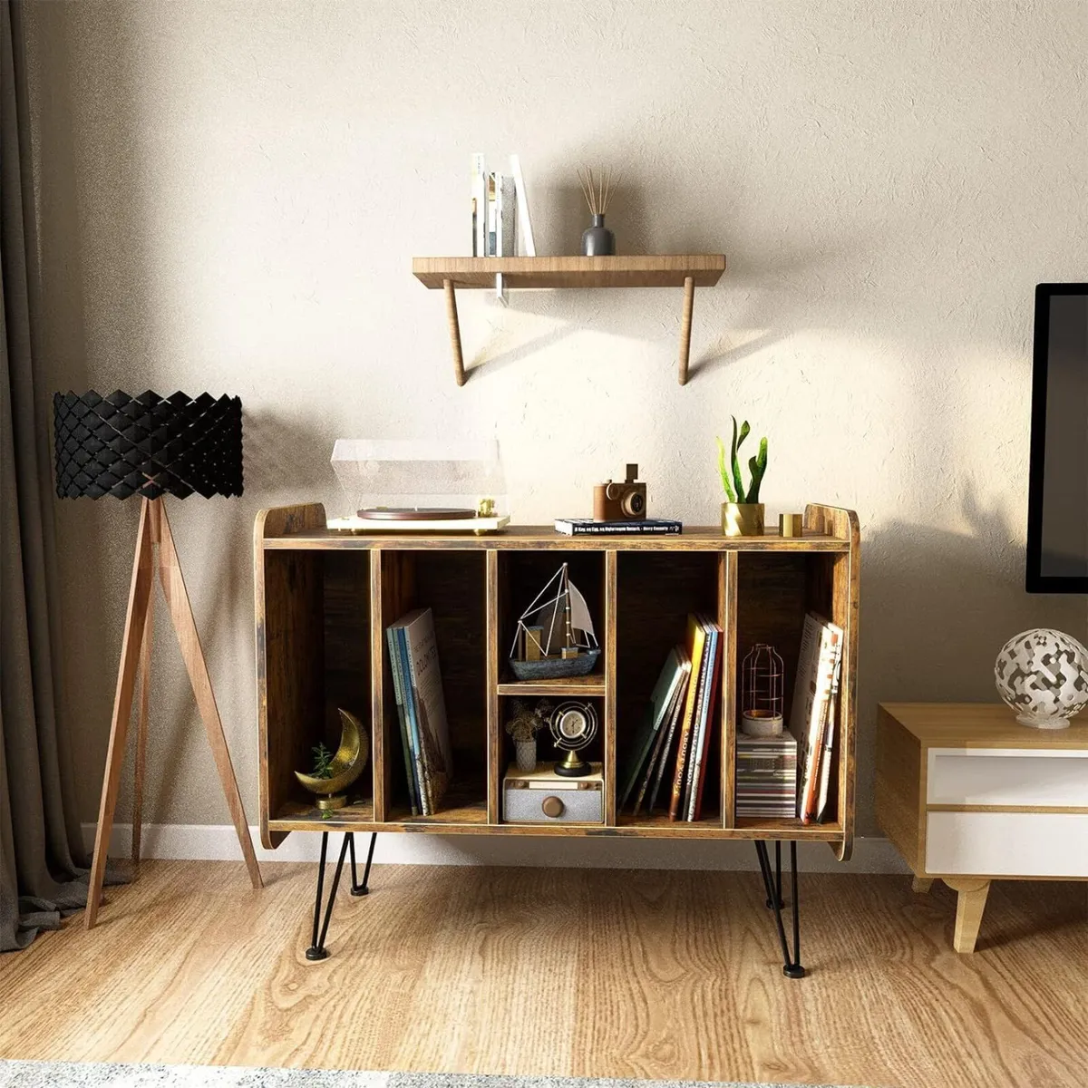 Record Player Stand Vinylrecord Storage 3 Tier End - Image 4