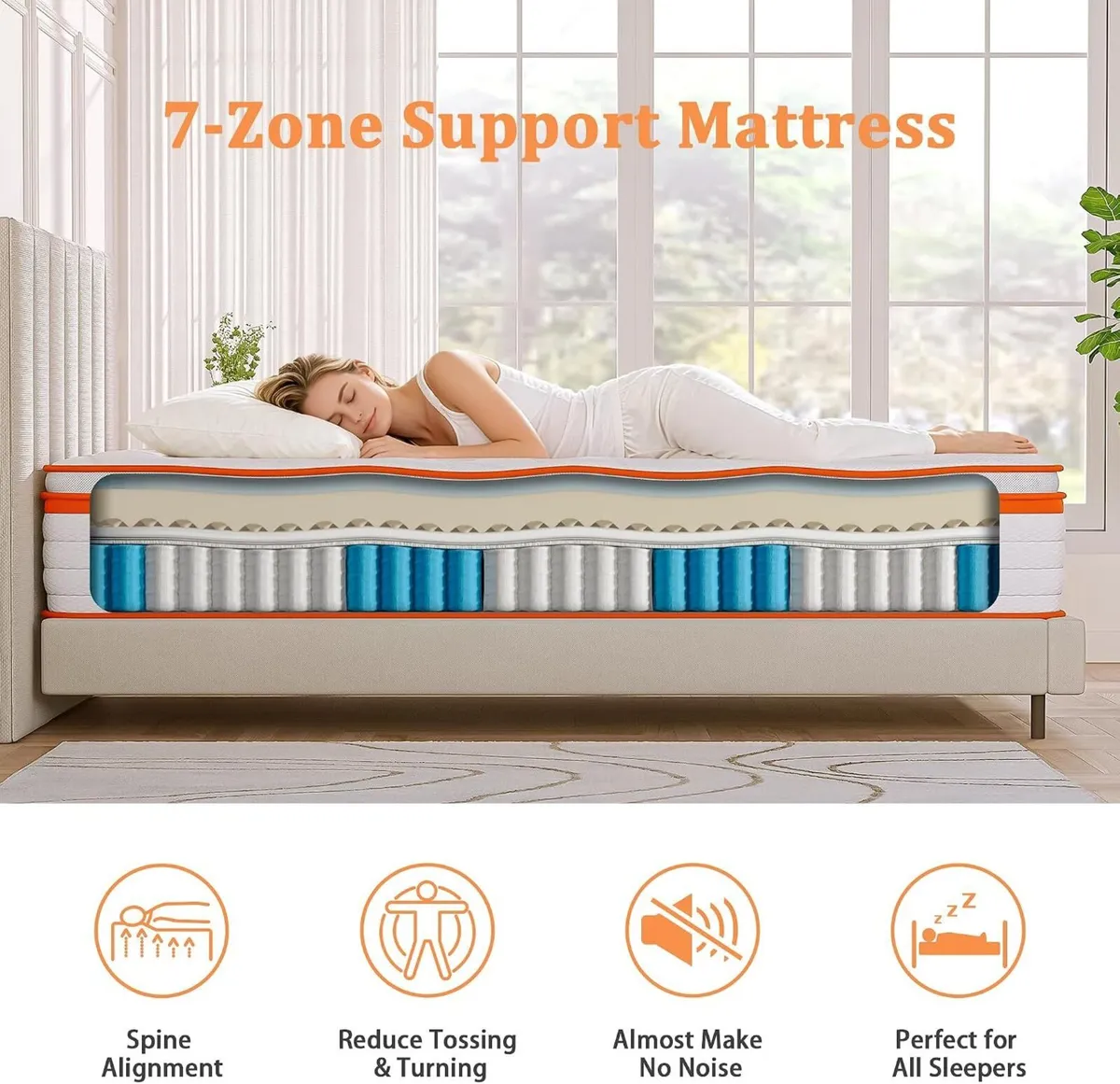 Mattress Memory Foam Pocket Spring Hybrid - Image 4